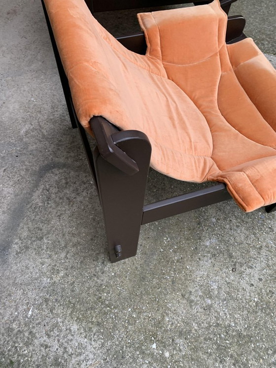 Set of Mid-Century Arts & Crafts Lounge Chairs from Képcsarnok, Armchairs, Wood, Brown, Mid Century Modern (photo 7 of 8)