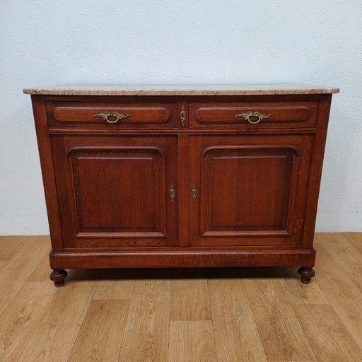 Comò antico d'epoca, cassettiera, mobili da bagno con piano in marmo.