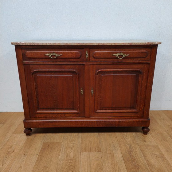 Image 1 of Comò antico d'epoca, cassettiera, mobili da bagno con piano in marmo.