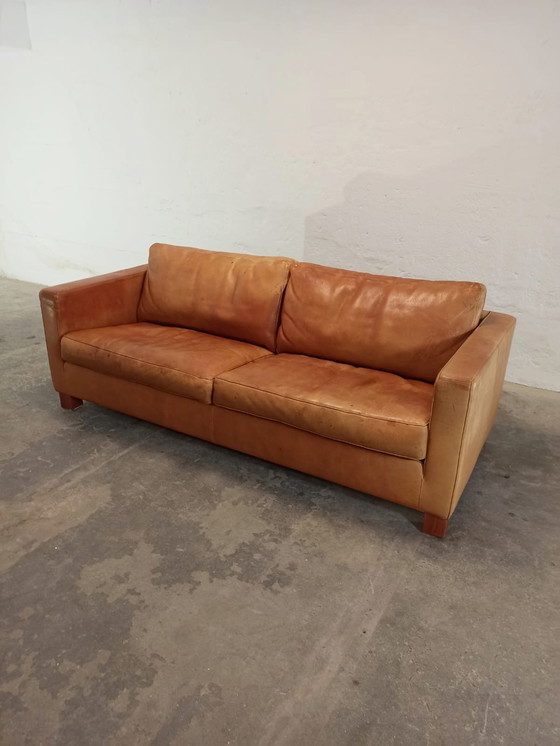 Image 1 of Molinari Cognac leather sofa 