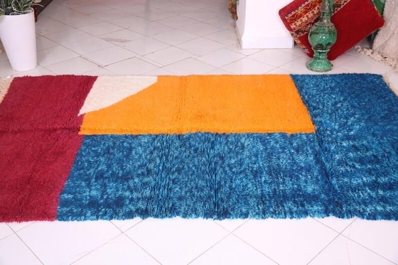 Image 1 of Tapis berbère traditionnel fait main artisanale taille 1,5/2,5 m