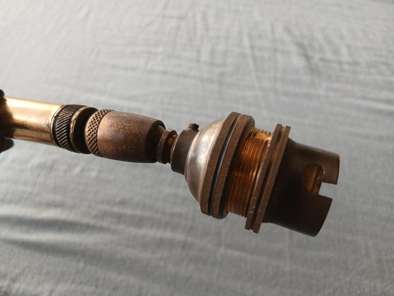 Coppia di Applique a forma di pistola in legno e ottone, Marrone, Classicisme (foto 8 di 12)