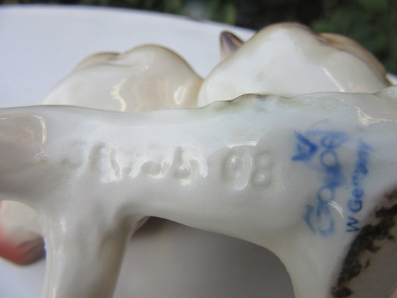 Image 1 of Figurine d'oiseau en porcelaine Goebel, mésange bleue, vintage