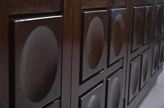 Image 1 of BUFFET BRUTAL BELGE EN ACAJOU TEINTÉ