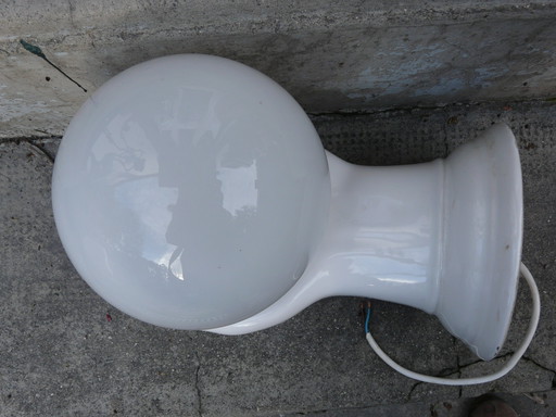 Vintage 70's White Ceramic Hand Wall Light