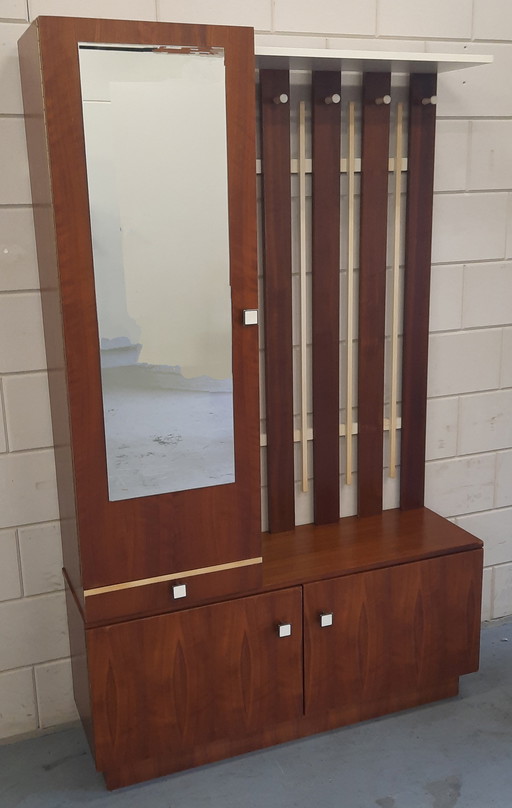 Porte-manteau Armoire murale Armoire à chaussures Miroir Vintage Midcentury Design