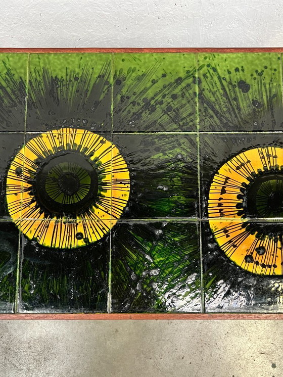 Image 1 of Tavolino da caffè vintage, piano in ceramica, Belgio anni '60