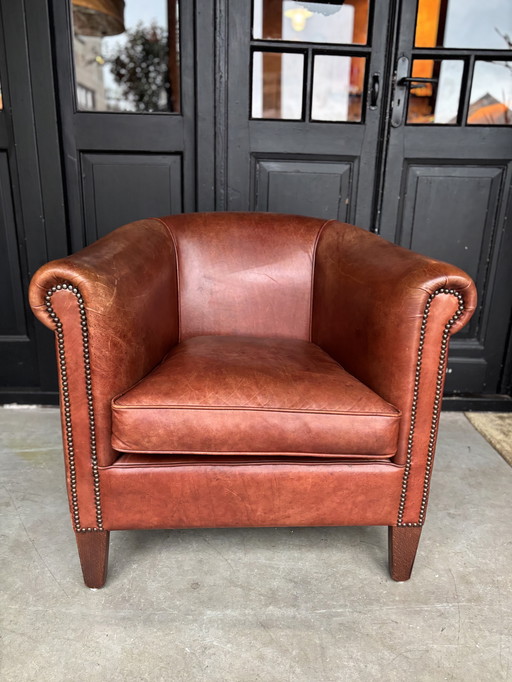 Clubfauteuil Runderleer -Merk Bendic