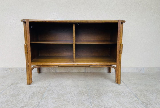 Image 1 of Vintage dressoir van essenhout en bamboe, jaren 60