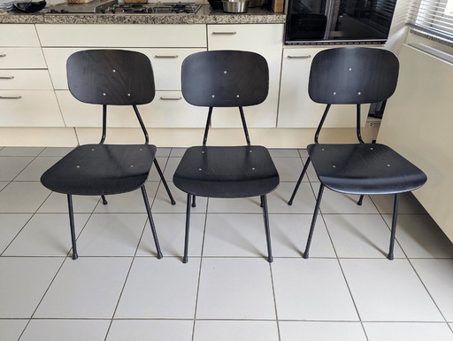 6x schwarze Esszimmerstühle - Im Stil von Friso Kramer