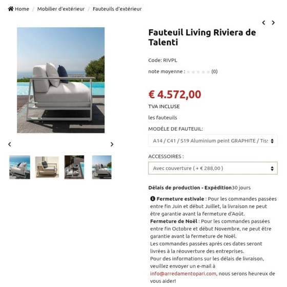 Image 1 of TALENTI buitenfauteuils