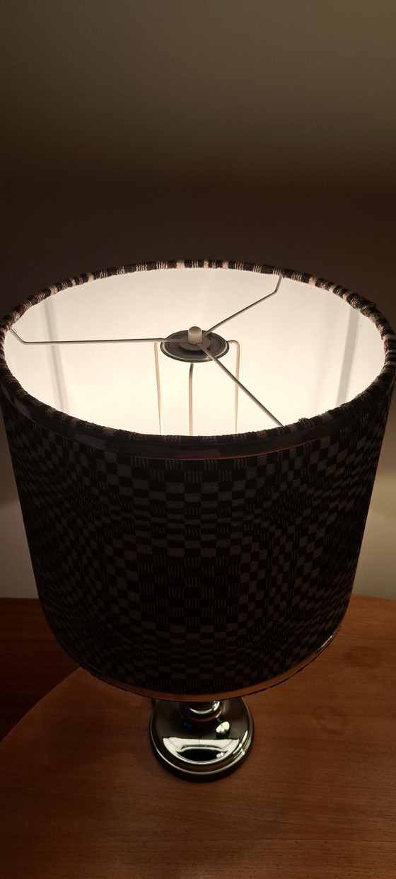 Image 1 of Op Art Chrome Table Lamps, 1970s – Pair, Excellent Condition