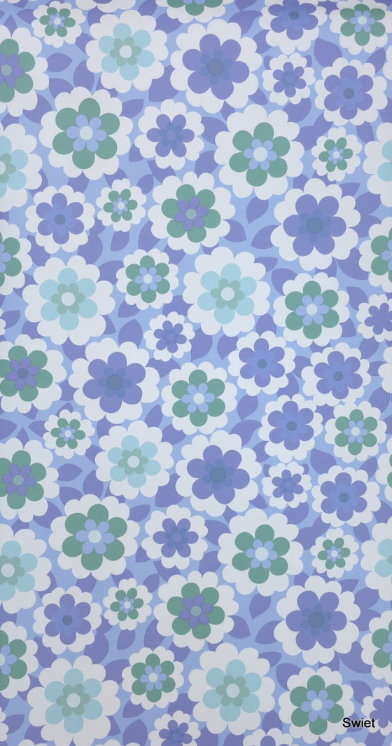 14310 Carta da parati floreale retrò blu Inke Heiland – Decorazioni murali (photo 2 of 6)