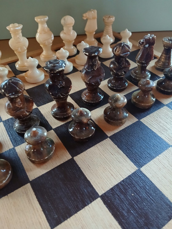 Image 1 of Marble chess set Italy king 8.5 cm