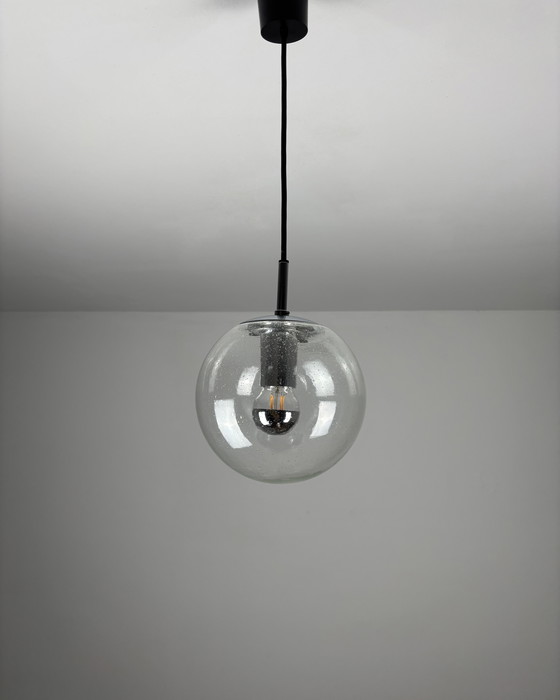 Image 1 of Vetro anni &#39;60, Limburgo, Lampada vintage di metà secolo, Vetro a bolle, Lampada a sospensione, Germania, Minimalismo, Era s