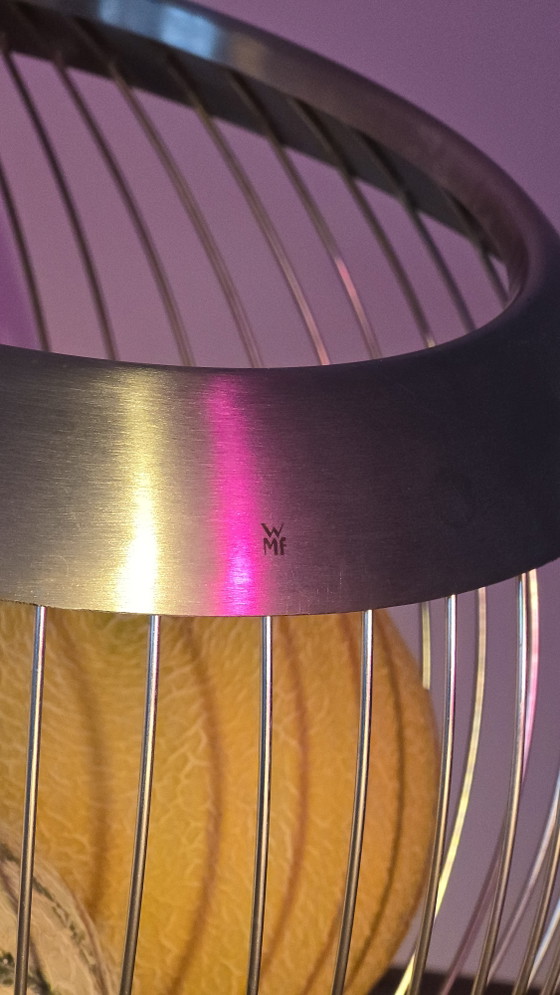 Image 1 of Classico del design: cestino/fruttiera in filo metallico Cromargan di WMF