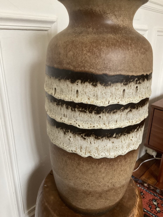 Large ceramic vase West Germany Scheurich 287-45, vintage 70s design ceramic, Black (photo 8 of 14)