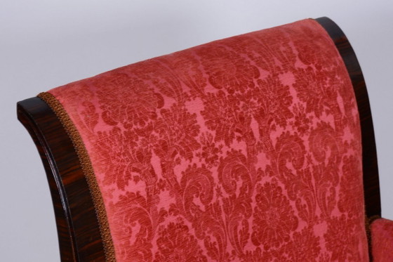 Restored Art Deco Armchair, By Pavel Janák, By PUD, Oak, Czech, 1910s – Textile, Wood (photo 10 of 14)