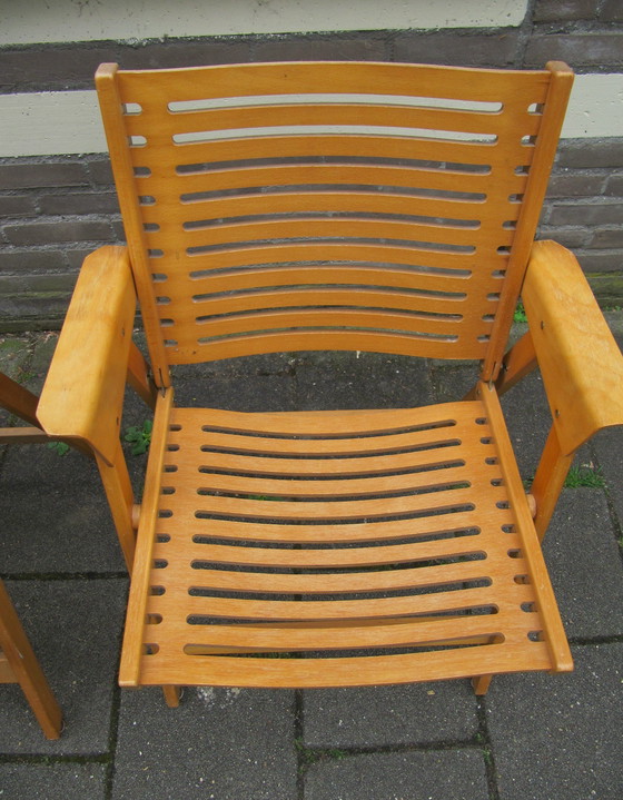 Image 1 of 2x Rex Fauteuils pliants par Niko Kralj pour Stol