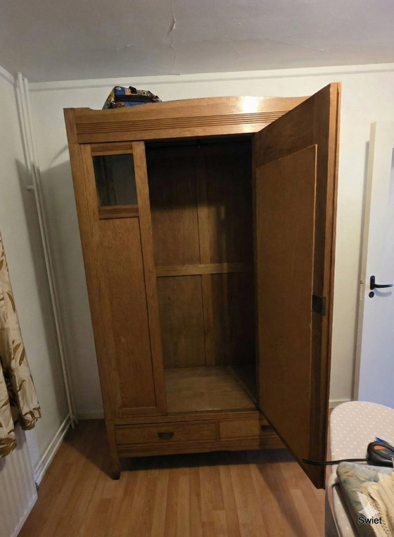 Image 1 of 2350 Brocante eiken kledingkast antiek klerenkast kast