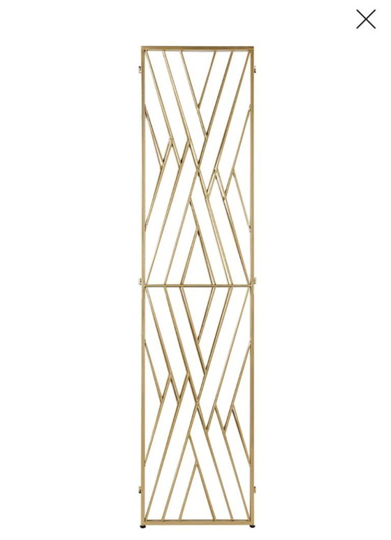 Image 1 of Faltbarer Raumteiler aus Metall, Gold
