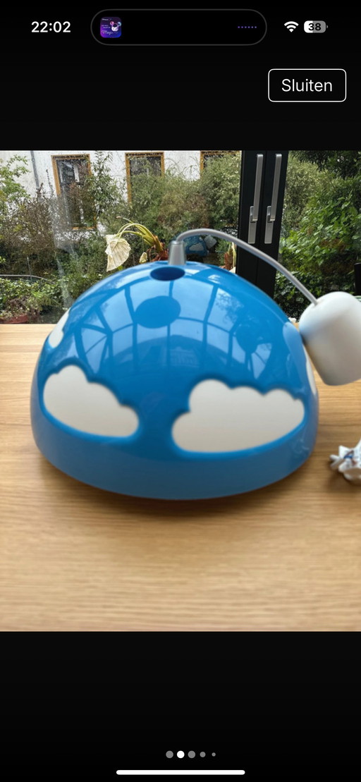 Lampe suspendue Ikonic vintage IKEA Skojig, Blue Cloud