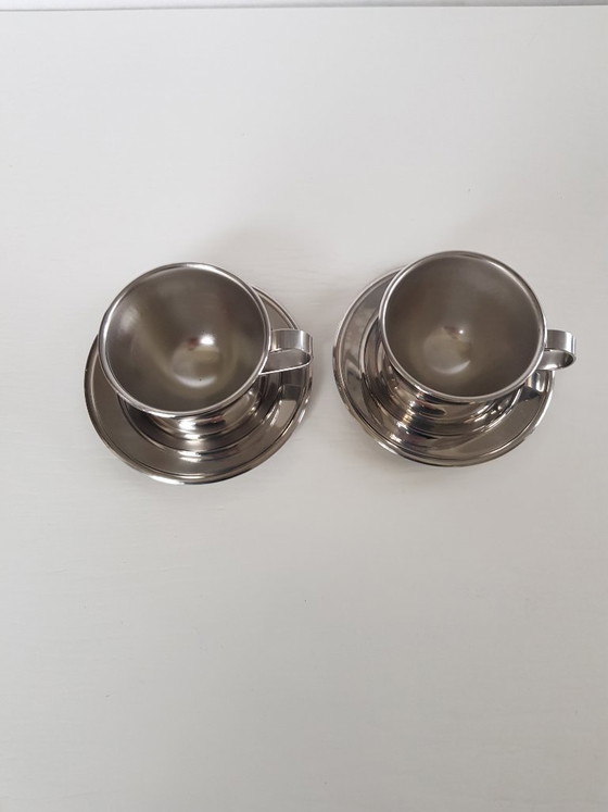 Nanni P&B Set di 2 Tazzine e Piattini da Caffè Espresso – Stoviglie, rvs (photo 2 of 6)