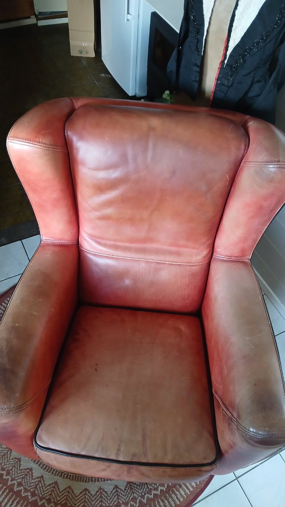 Baxter Bergère Armchair – Leather, Wood (photo 7 of 11)