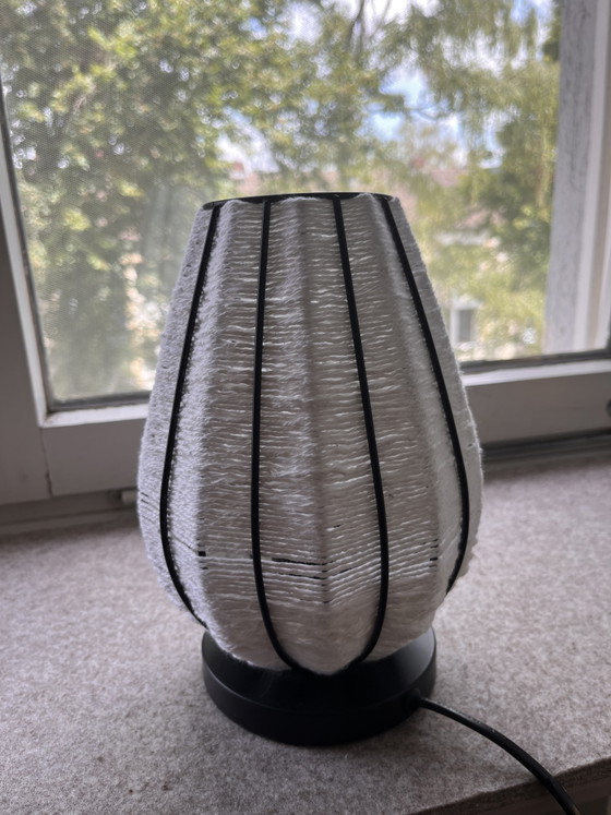 Lampe de table et de chambre artisanale – Metal, Textile (photo 4 of 5)