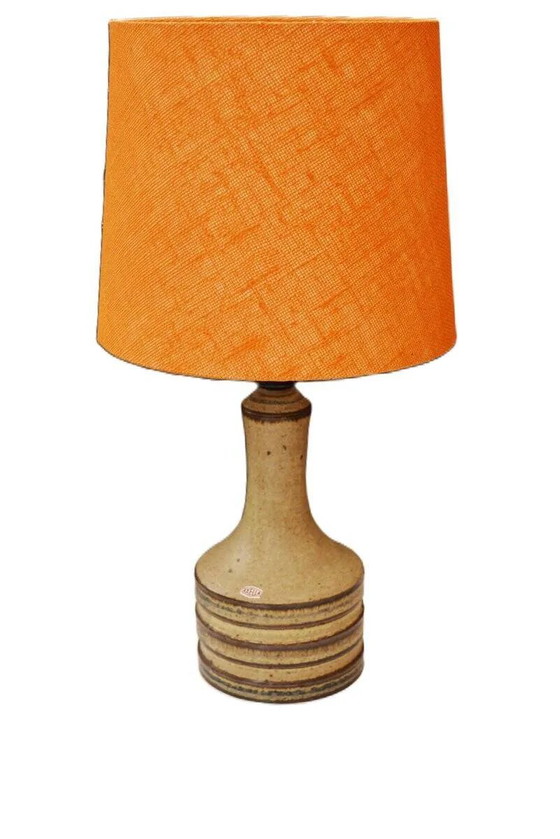 Image 1 of Vintage Danish stoneware pottery table lamp from Axella, 1970s