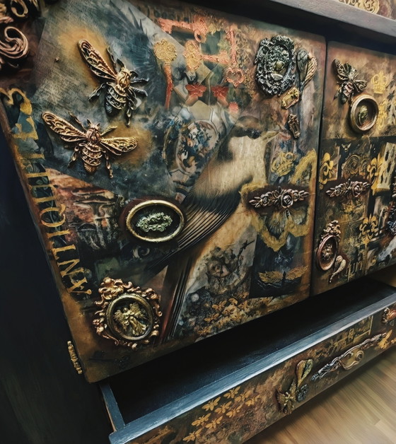 Image 1 of Mobile bar-credenza in stile retrò