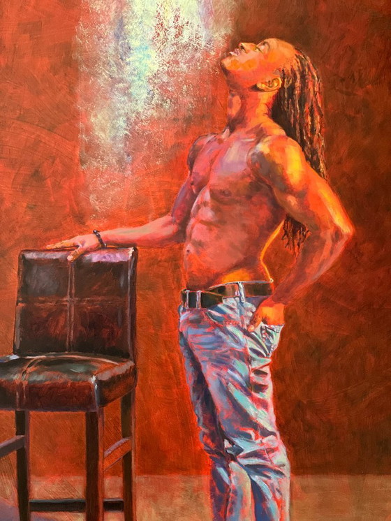 Image 1 of Pittura a olio su tavola "La luce"