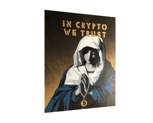 Original Gemälde - In Crypto We Trust - 13.13. - Street Art - 2022