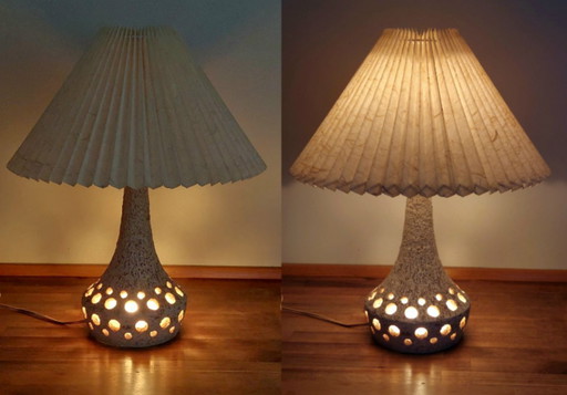 Dänischer Lampenfuß aus der Mitte des 20. Jahrhunderts, Keramik