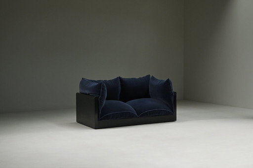 “Down” two-seat sofa by Carlo Bartoli for Rossi di Albizzate, 1970s Italy.