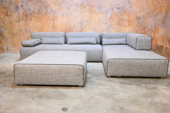 Image 1 of Sofá esquinero de tela gris Leolux Ponton Next design elements