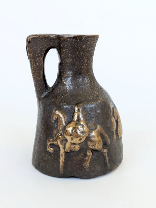 Sculpture en bronze brutale de Horst Dalbeck, HDV Allemagne, années 1970, style Château-Cœur