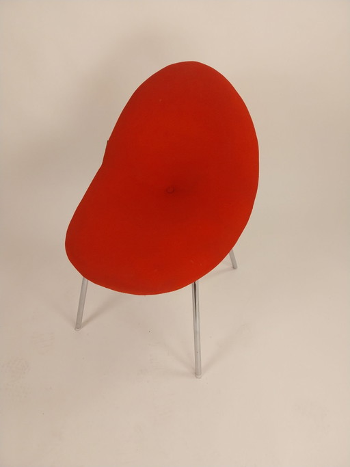 1 x sedia Artifort comco 2006 in tessuto rosso originale