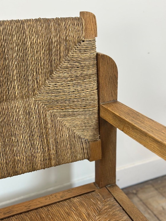 Image 1 of Brutalist oak armchair, 1950s