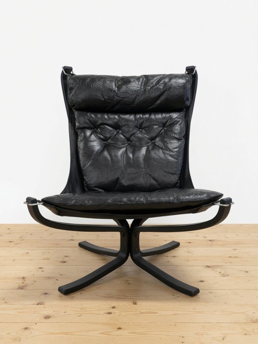 Chaise longue Falcon par Sigurd Ressell pour Vatne Møbler, Norvège.