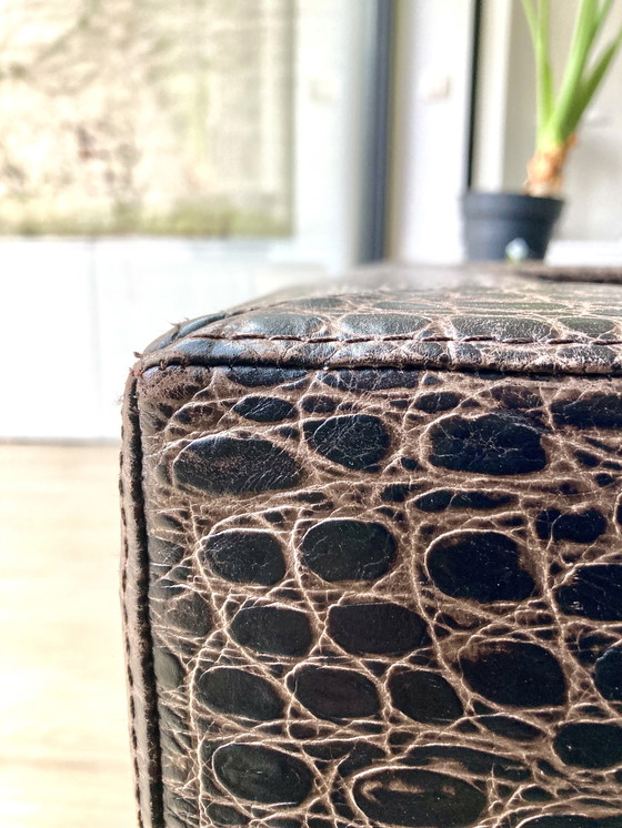 Image 1 of Minotti línea maleta estampado cocodrilo sillón lounge Rodolfo Dordoni años 90