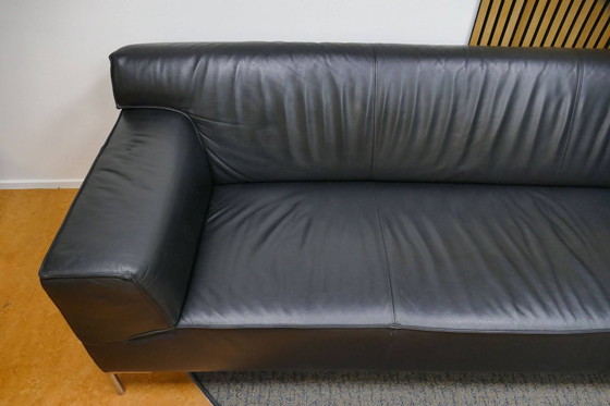Image 1 of Design On Stock Bloq 3 Seater Black Leather
