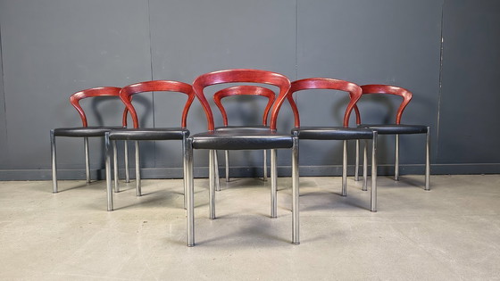 Image 1 of Chaises de salle à manger vintage de Segis, Italie, années 1980