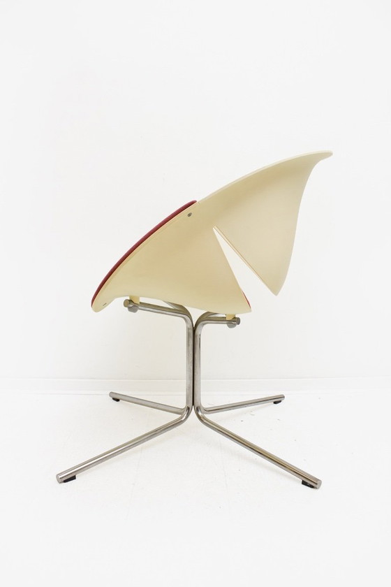 Image 1 of Poltrona vintage So Happy color crema Marco Maran con rivestimento rosso