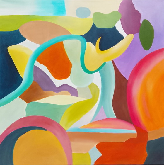 Image 1 of Acrylic painting #river 100x100cm