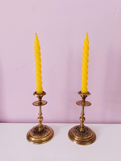 Pair of Empire Style Candleholders