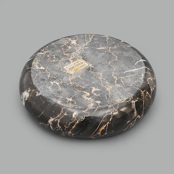 Image 1 of Bol en marbre noir Portoro, années 1970