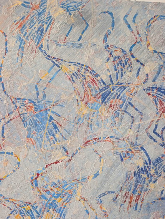 Birds in Blue – Paintings & Drawings, Canvas (photo 5 of 5)