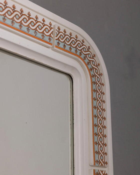 Image 1 of Vintage plastic wandspiegel met Carrara matte afwerking, jaren 70