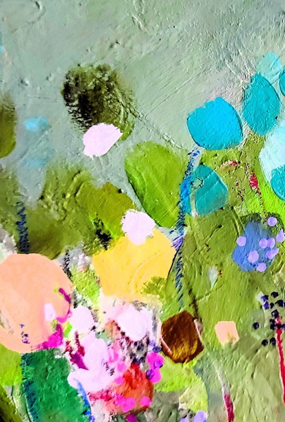 Image 1 of Peinture abstraite - Nature morte aux fleurs